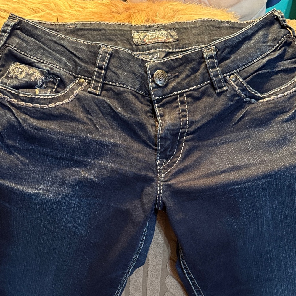 Silver Suki Jeans Dark Blue Boot Cut Denim - Picture 4 of 16
